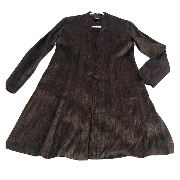 EILEEN FISHER sz XS Shimmery silk jacket - Picture 2 of 7
